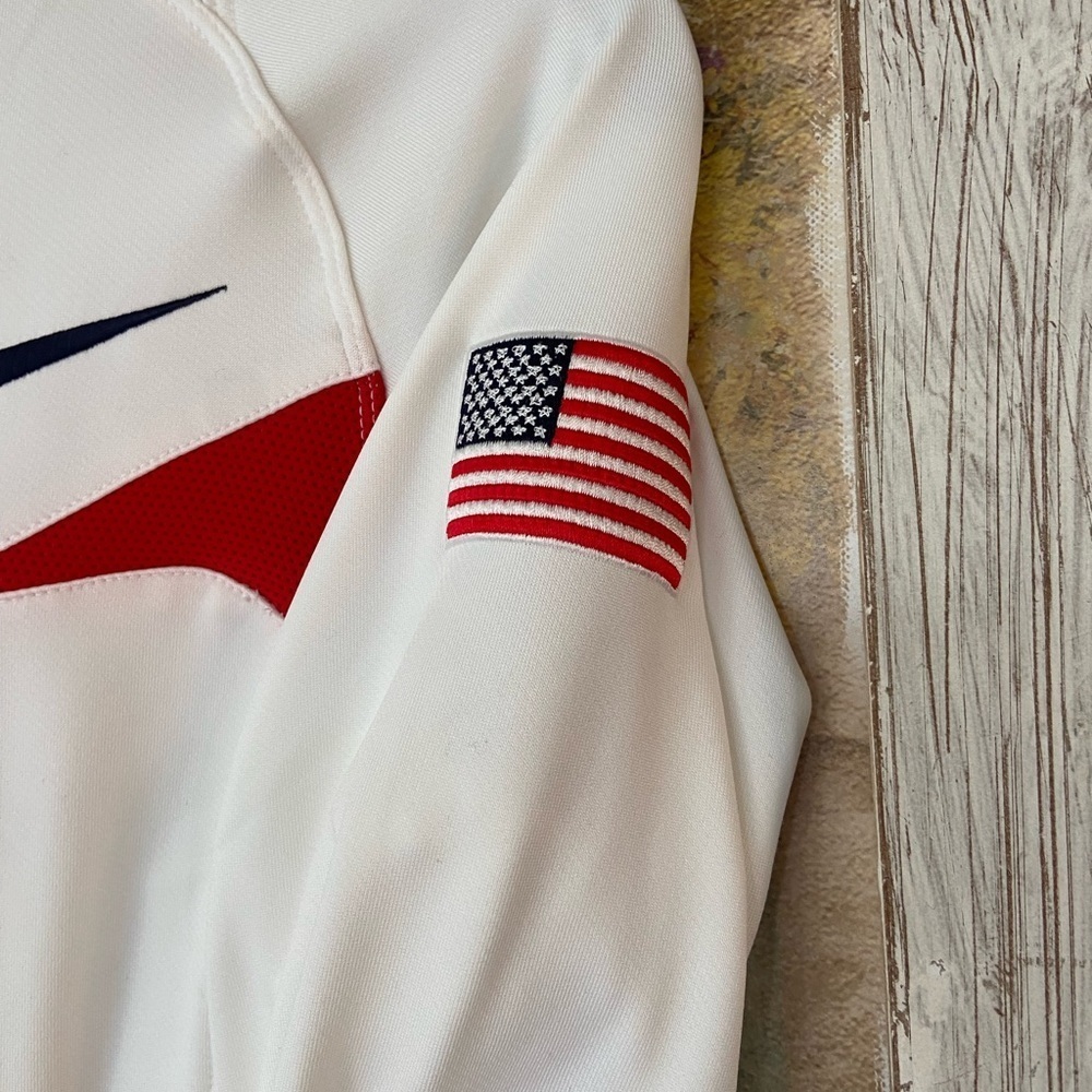 Vintage Nike Team USA White Full Zip Athletic Track Jacket Size XS Great!! - Picture 5 of 7